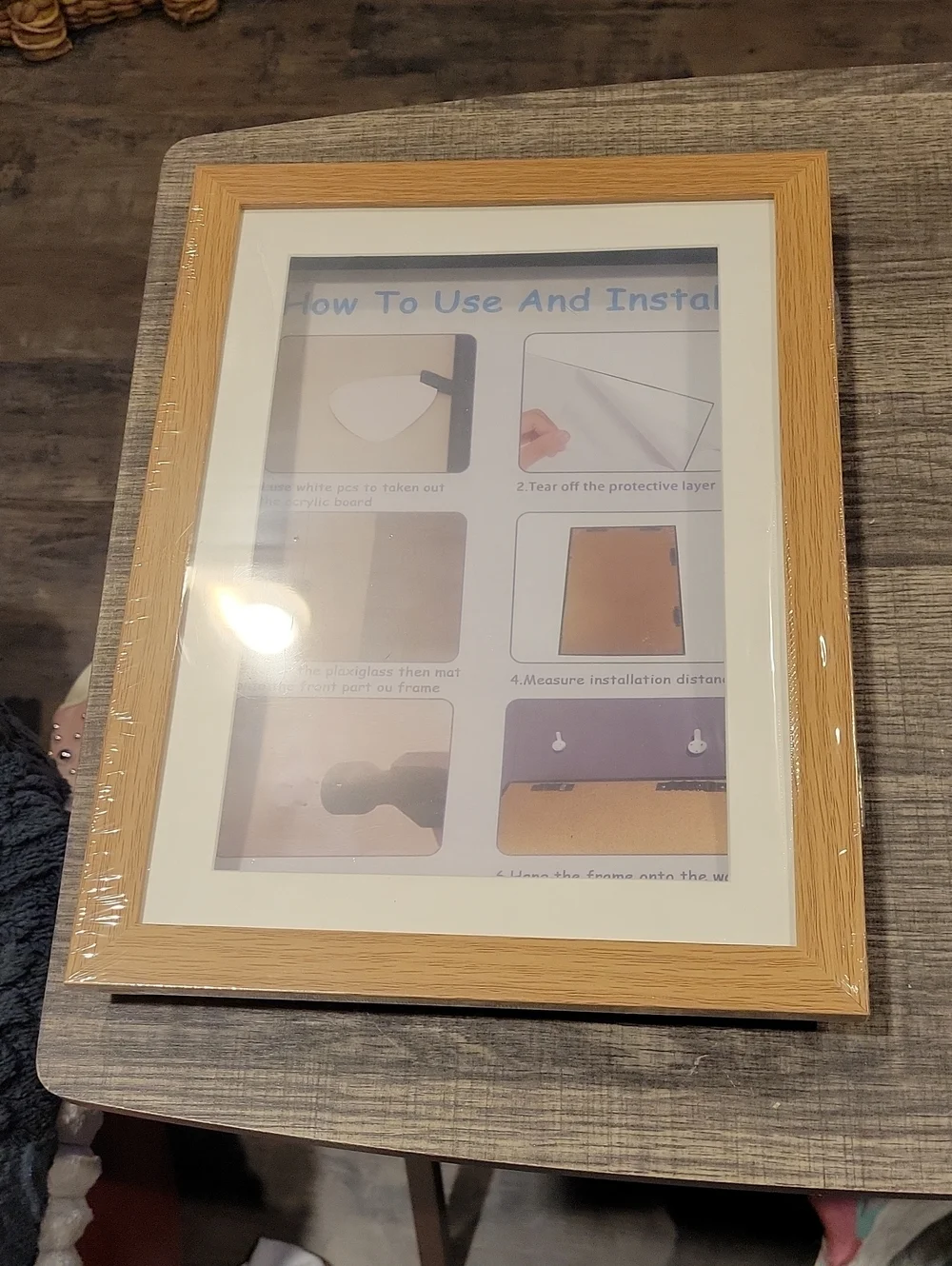 Shadowbox Opening Art Work Frame/ Easily Change Pics!